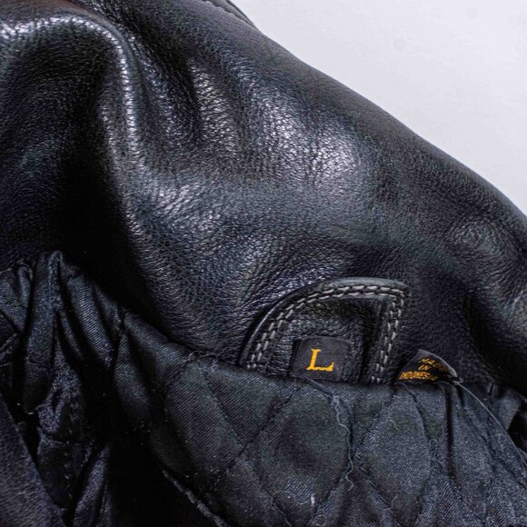 Harley Davidson Motorcycles D Pocket Leather Biker Motorcycle Jacket Large Retro - Picture 15 of 16